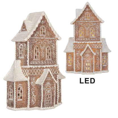 Pepparkakshus med LED-belysning