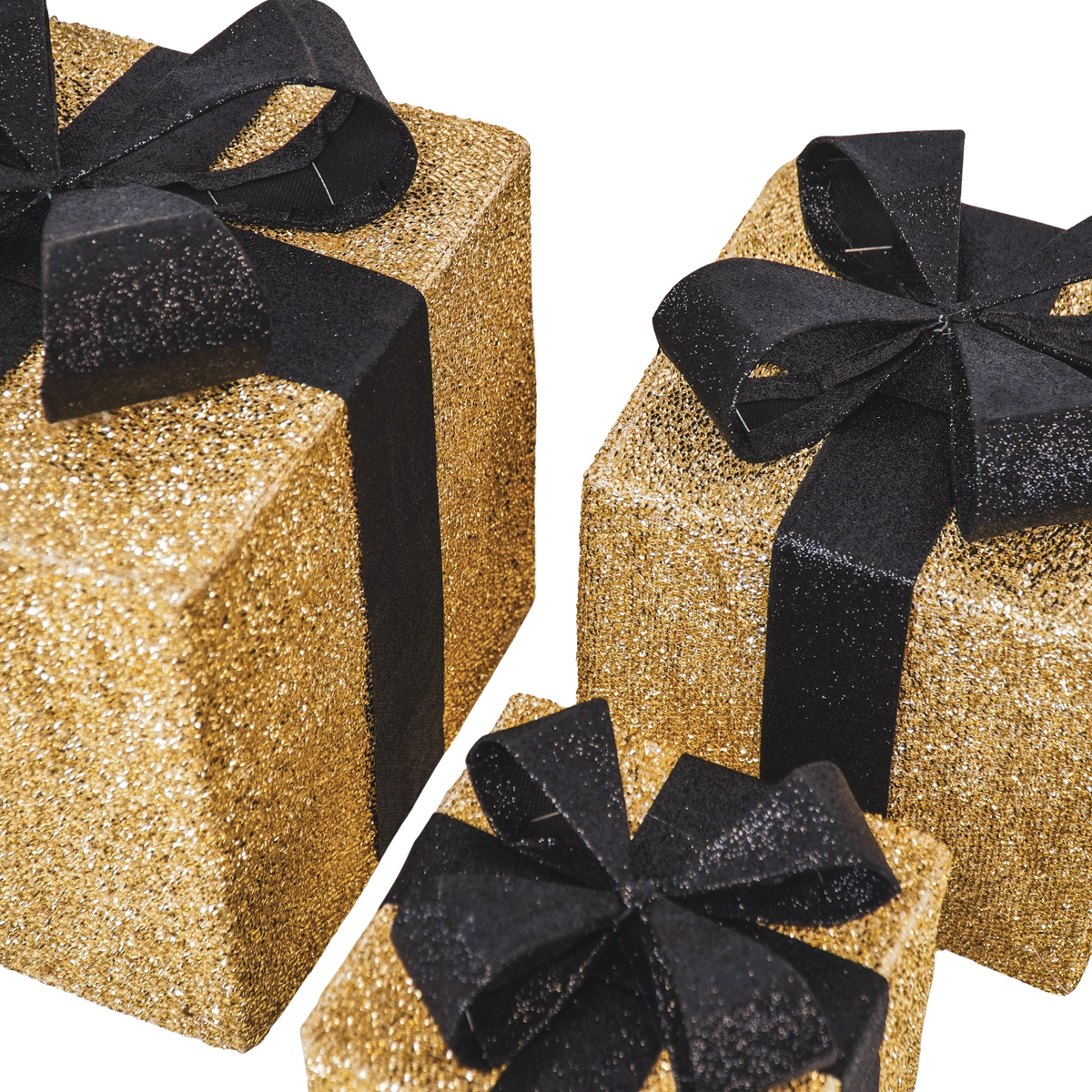 Led Julklapp - Guld/Svart