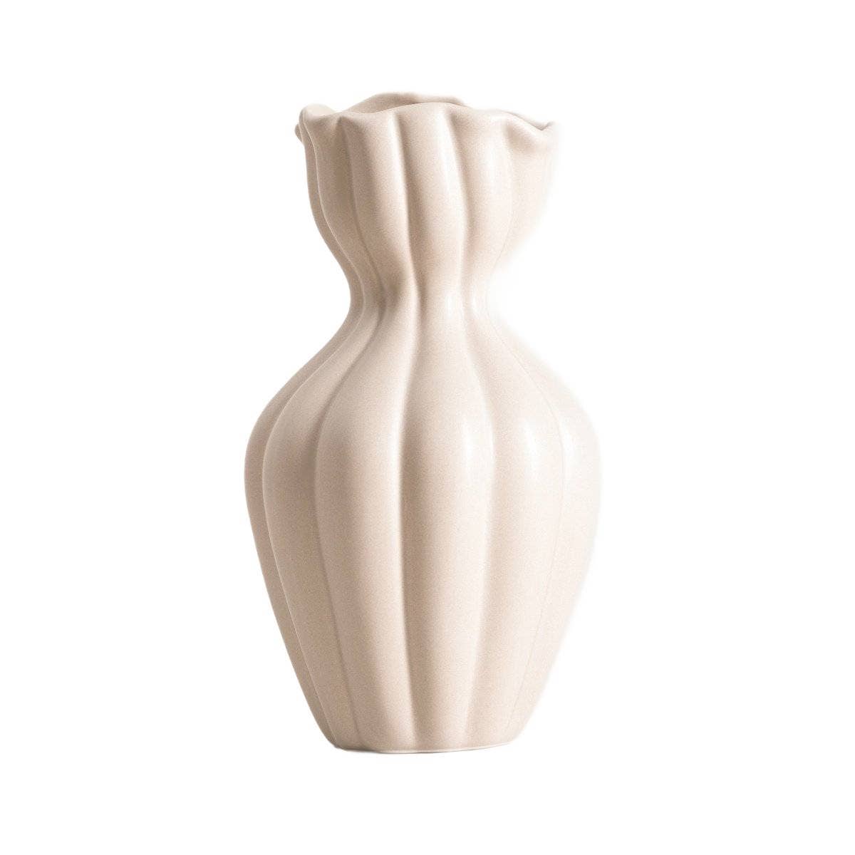 Beige keramisk vas - F I L L Y