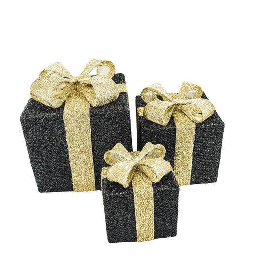Led Julklapp -Svart/Guld