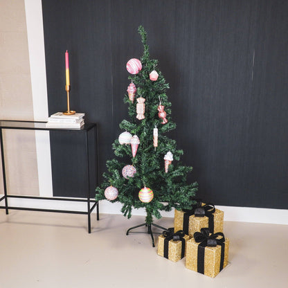 Led Julklapp - Guld/Svart