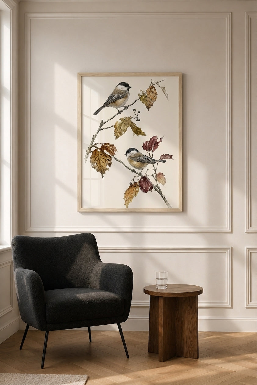 Autumn Birds Poster