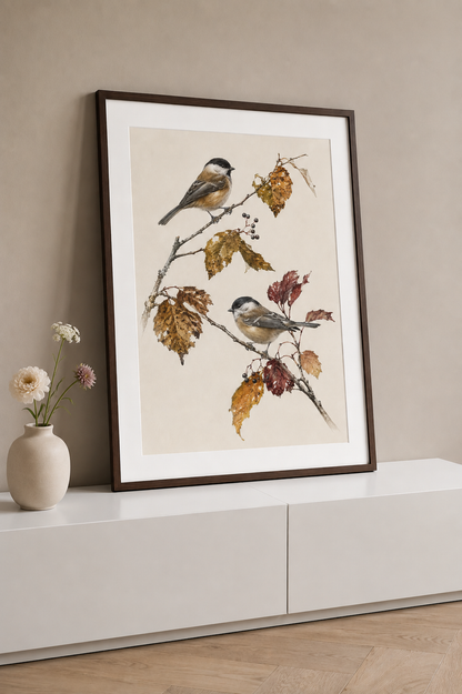 Autumn Birds Poster