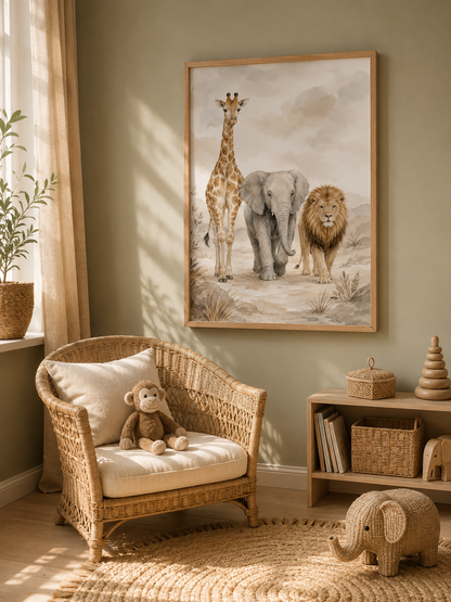 Wild Trio - Framed Poster
