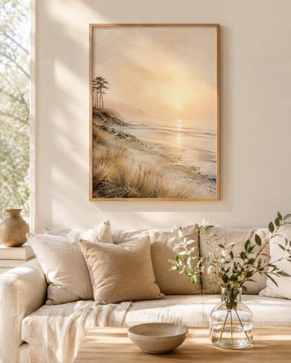 Golden Shore - Framed Poster