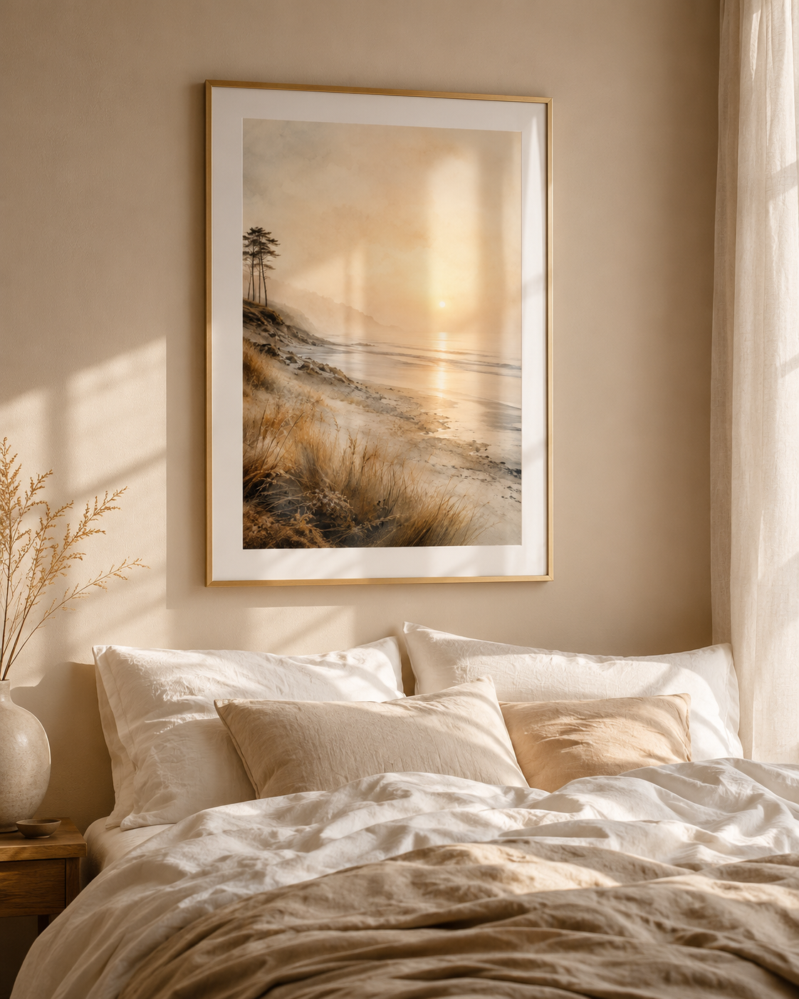 Golden Shore - Framed Poster