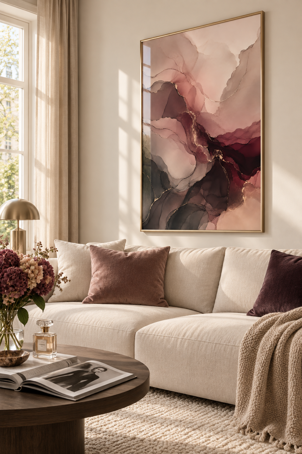 Wine & Blush - Framed Poster