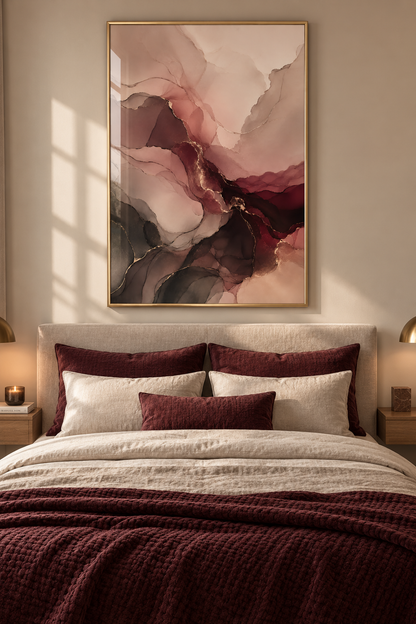 Wine & Blush - Framed Poster