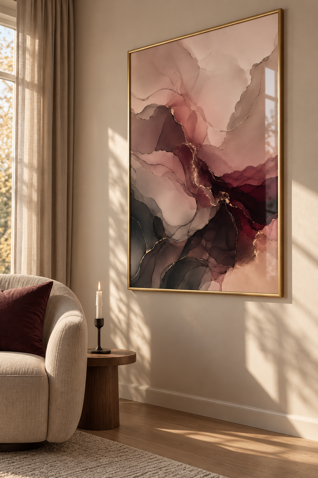 Wine & Blush - Framed Poster