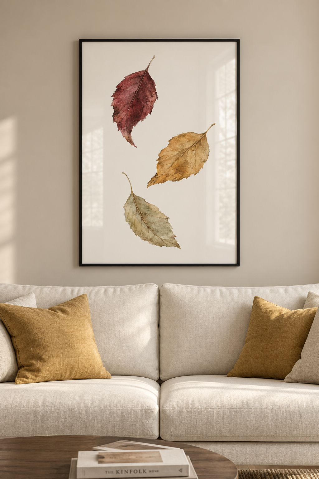 Autumn Leaves Trio - Framed Poster