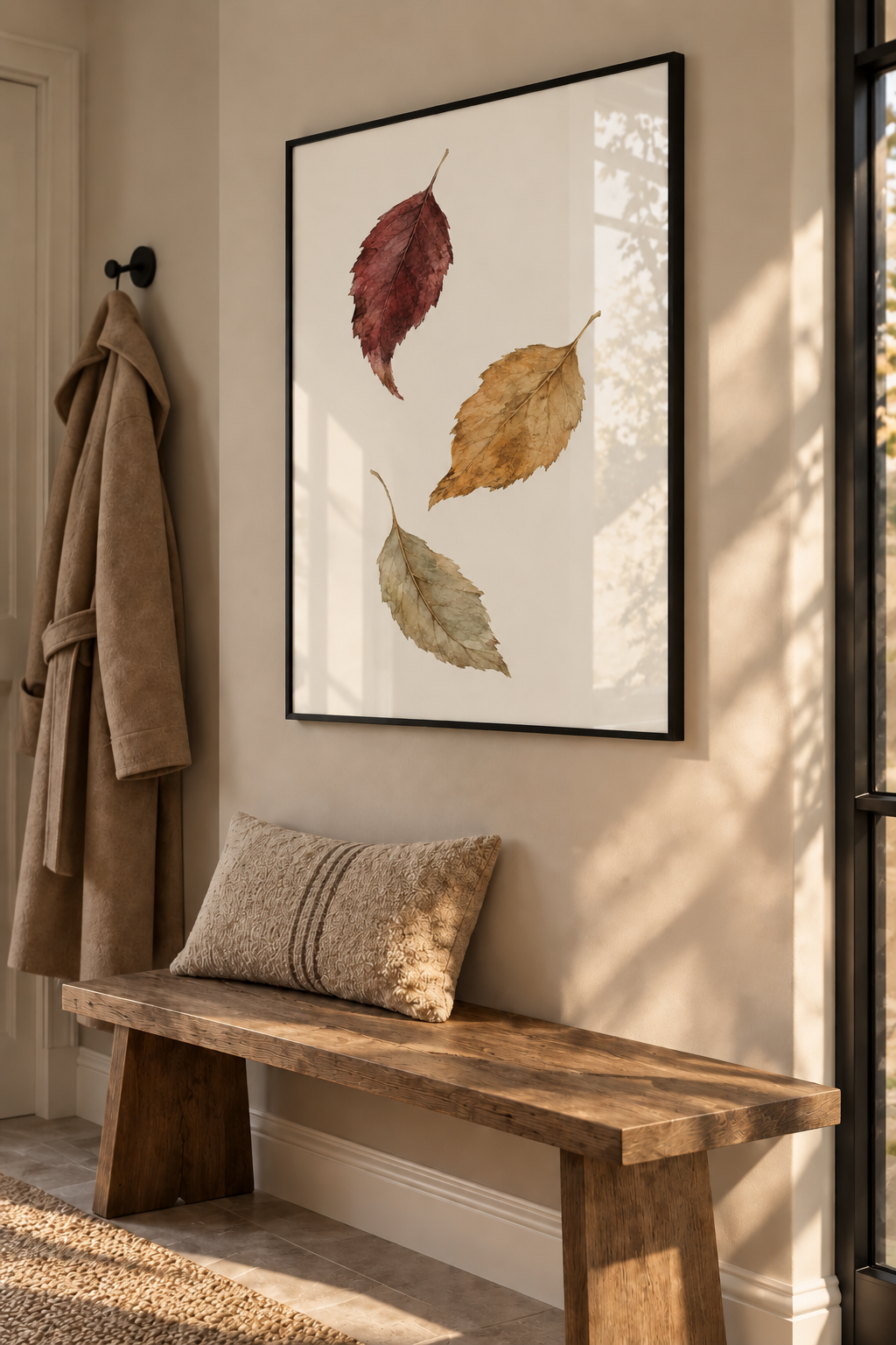 Autumn Leaves Trio - Framed Poster