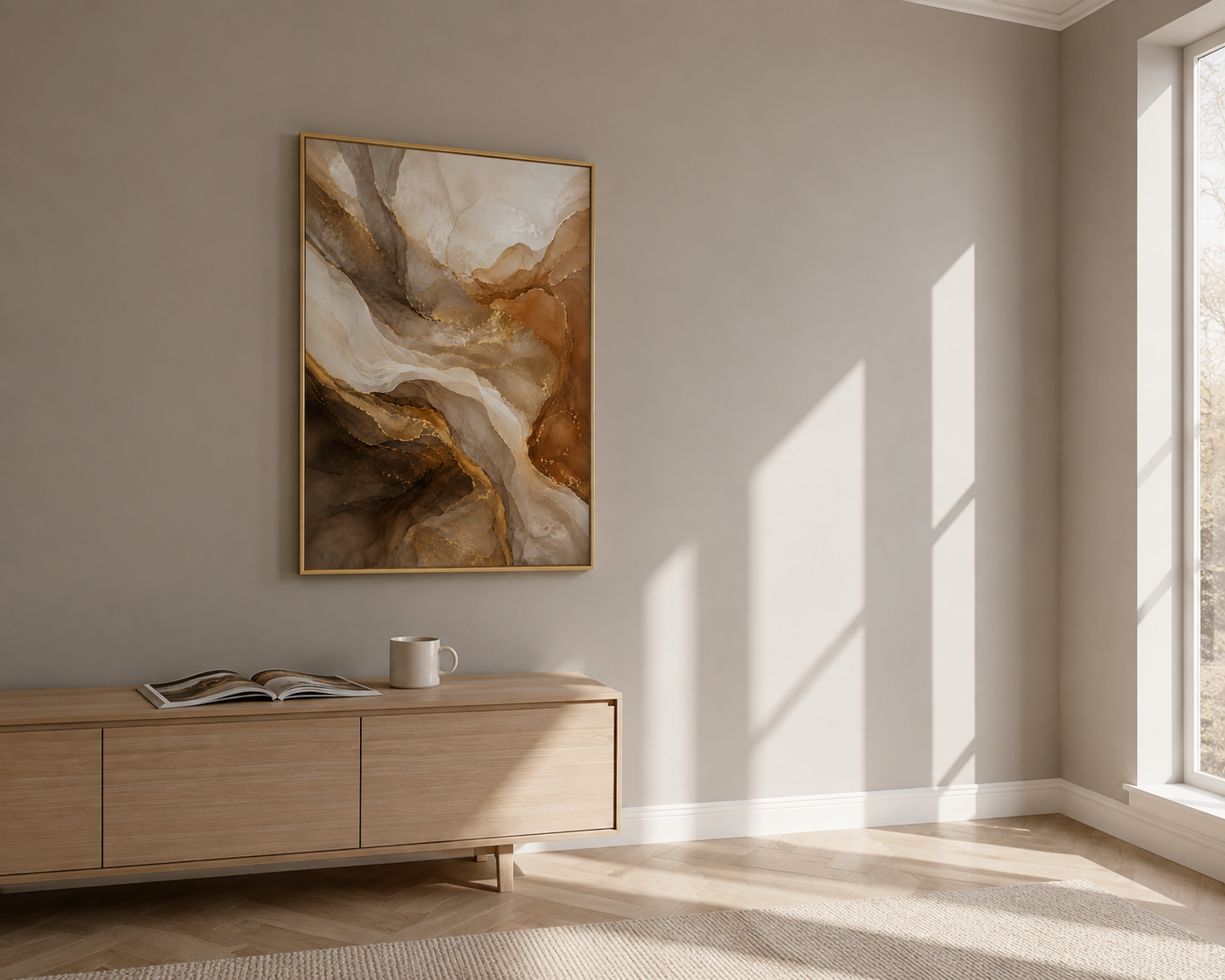Golden Veins - Framed Poster