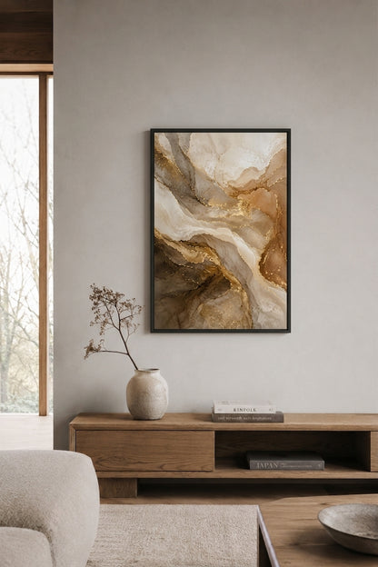 Golden Veins - Framed Poster