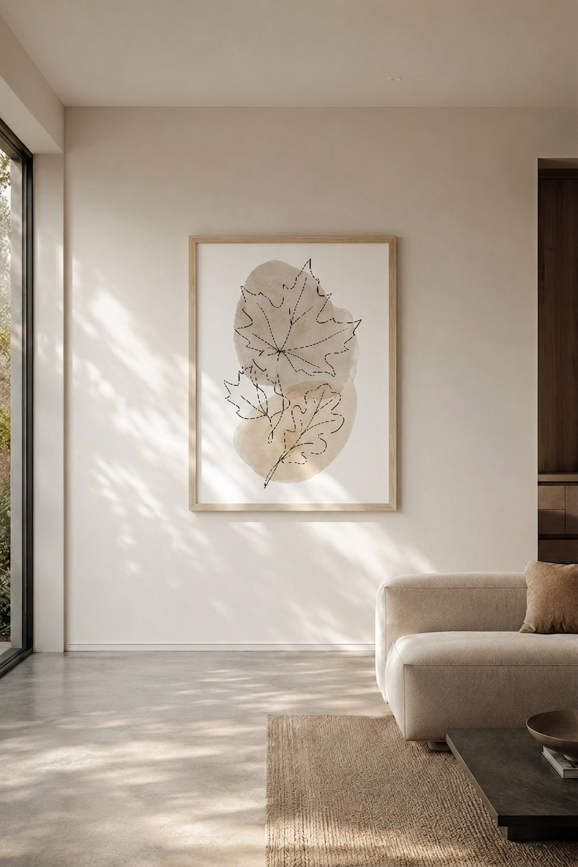 Nordic Leaves Poster