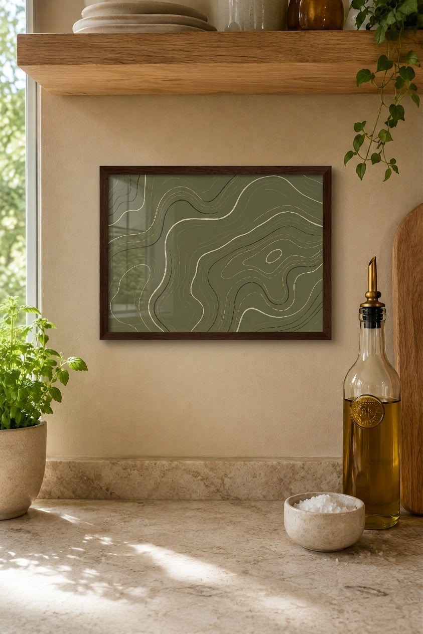 Organic Contours Poster