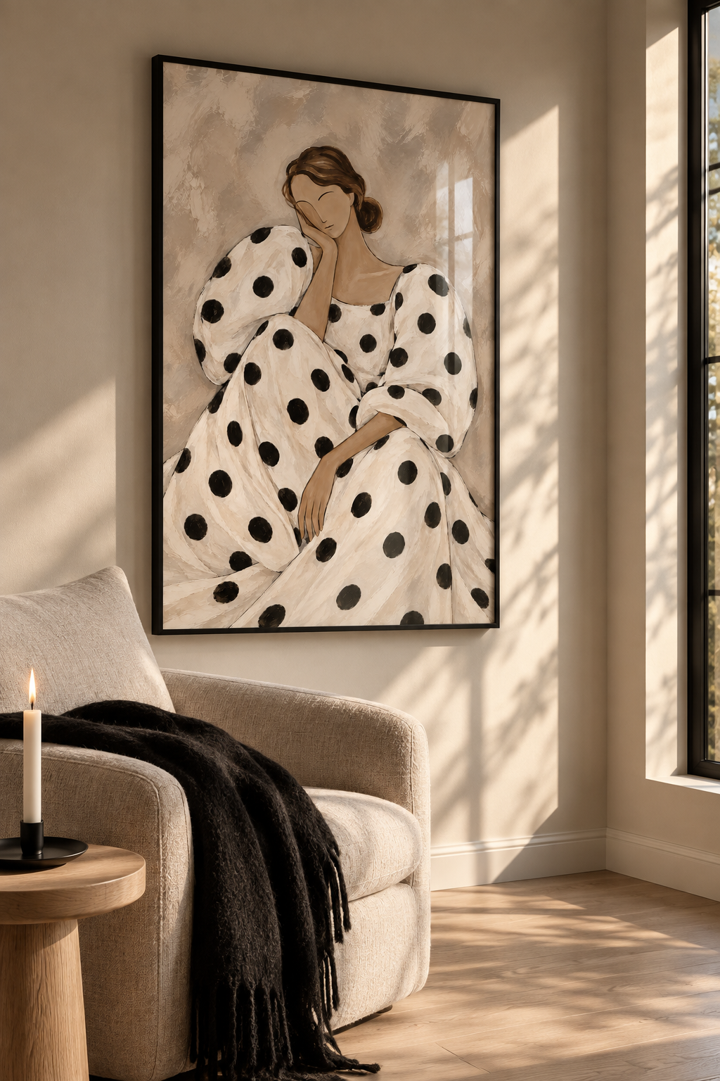 Dressed in Dots - Framed Poster