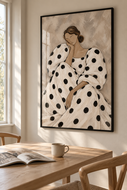 Dressed in Dots - Framed Poster