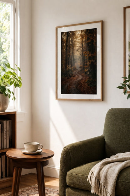 Woodland Autumn - Framed Poster