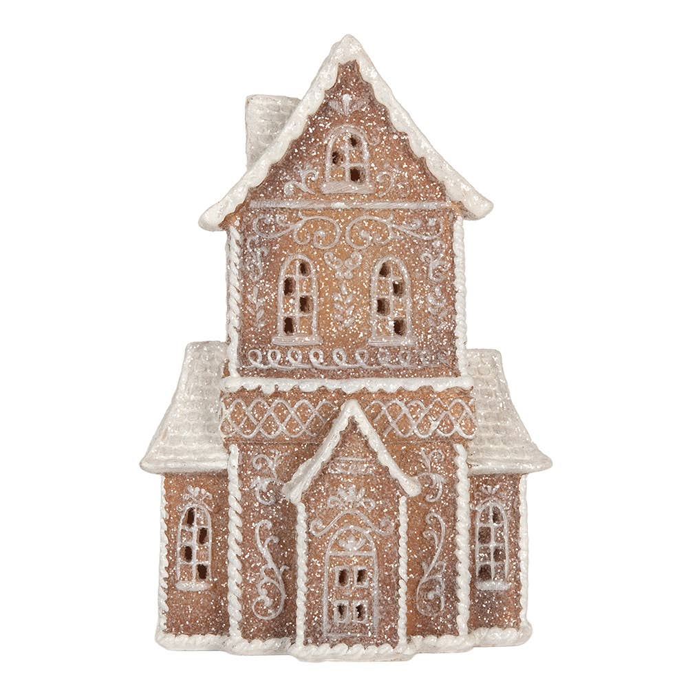 Pepparkakshus med LED-belysning