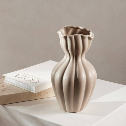 Beige keramisk vas - F I L L Y