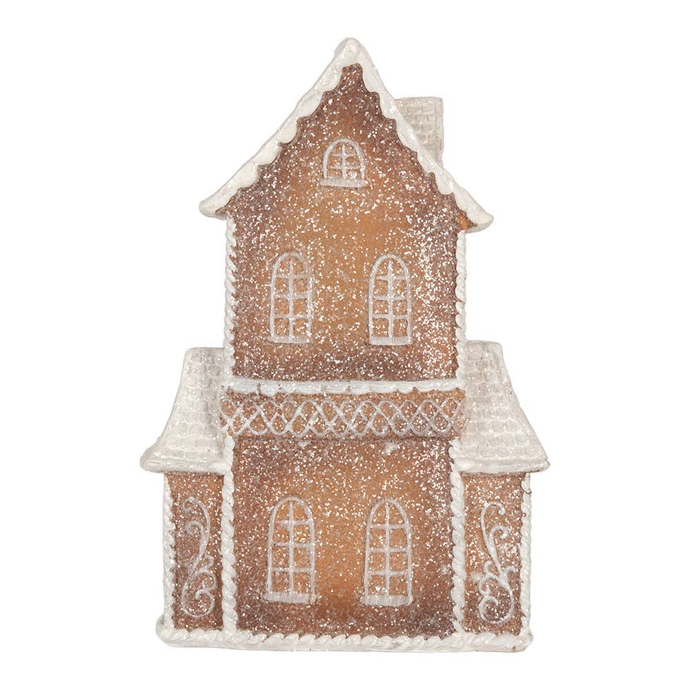 Pepparkakshus med LED-belysning